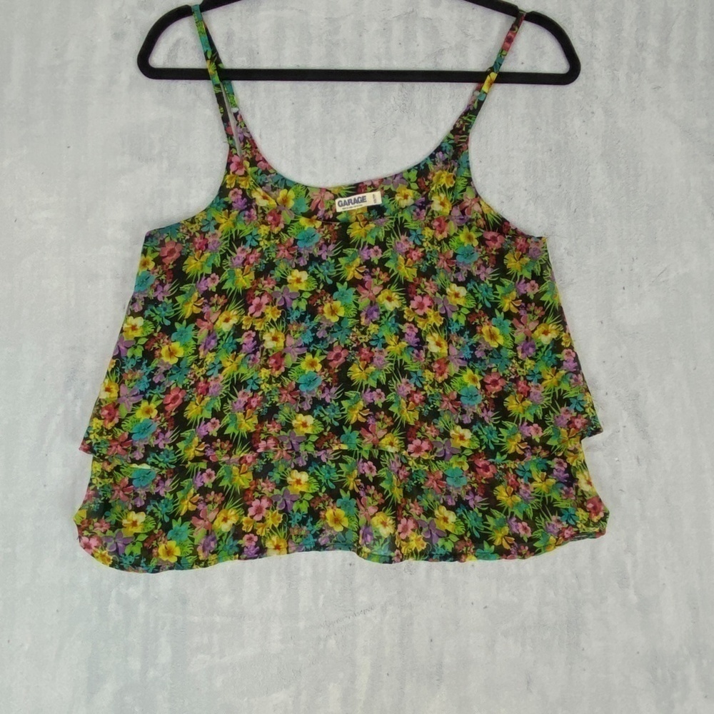 Garage Two Tier Floral Camisole Top Sz XS